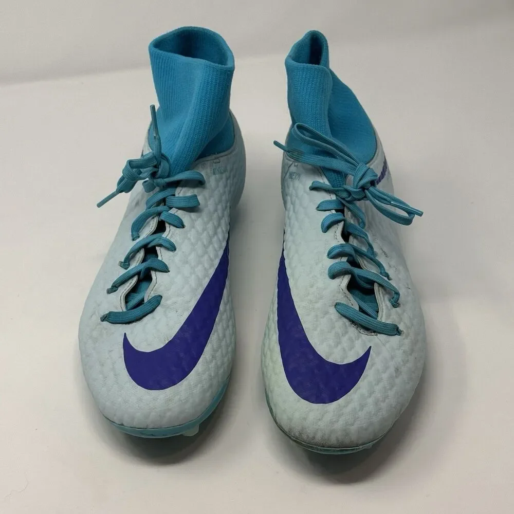 Nike Hypervenom Phantom 3 ACC FG Elite - Sz 10 AH7268-454 White/Blue Soccer